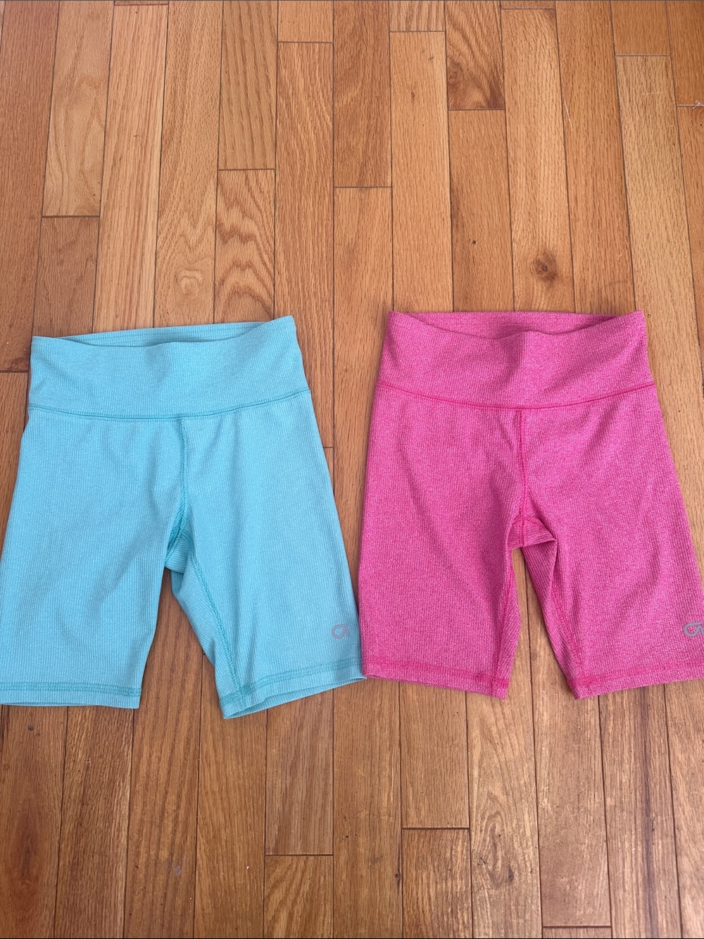 GAP Girls Active Bike Shorts - Turquoise and Hot Pink